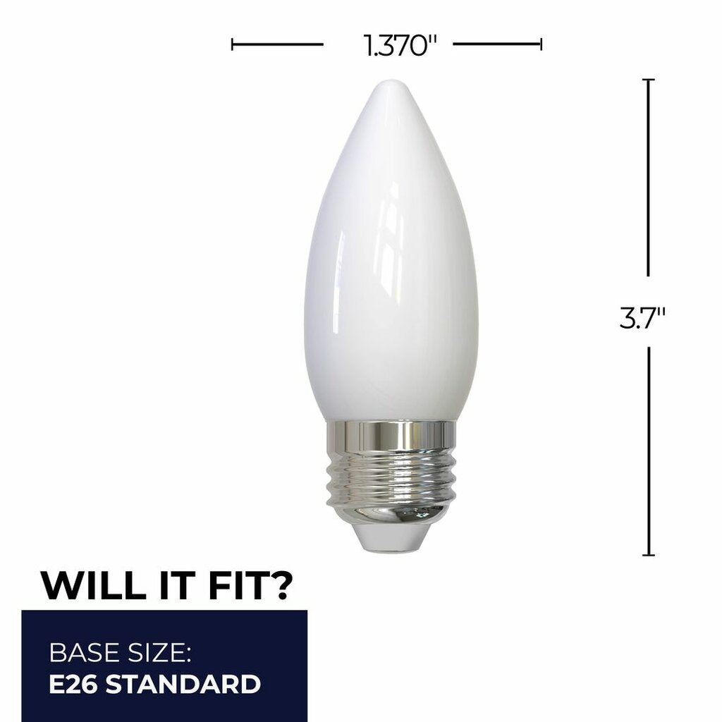 4 pack - Bulbrite 862844 5.5W B11 Warm White Light Bulb