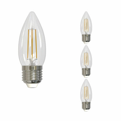 4 pack - Bulbrite 862843 5.5W B11 Soft White Light Bulb