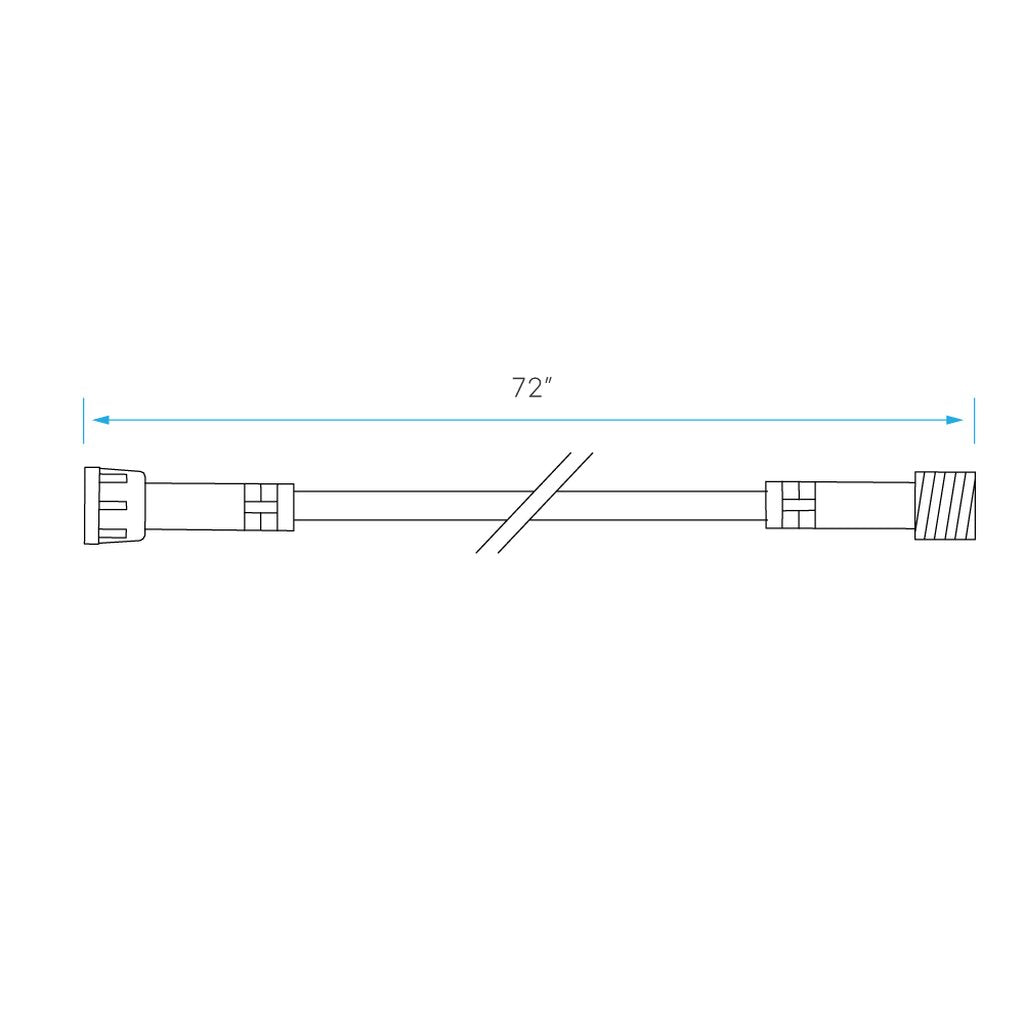 Luxrite LR23783 MINI PANEL CABLE EXTENDER 72" FOR CANLESS WAFER