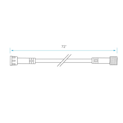 Luxrite LR23783 MINI PANEL CABLE EXTENDER 72" FOR CANLESS WAFER