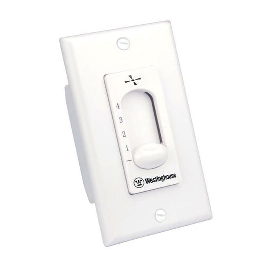 Westinghouse 7787200 Wall Switch Single Slide 4 Speed Ceiling Fan Wall