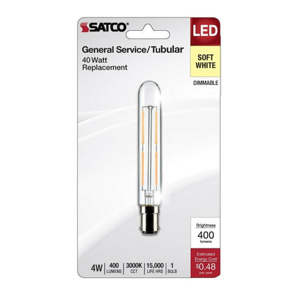 12 pack - Satco S21861 4W T6.5 LED Light Bulb