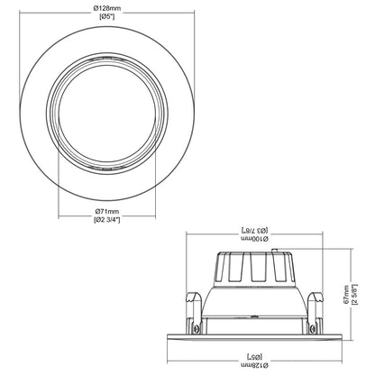 Halco 83986 8W LED Dimmable Fixture ProLED Select Gimbal Downlight 4in