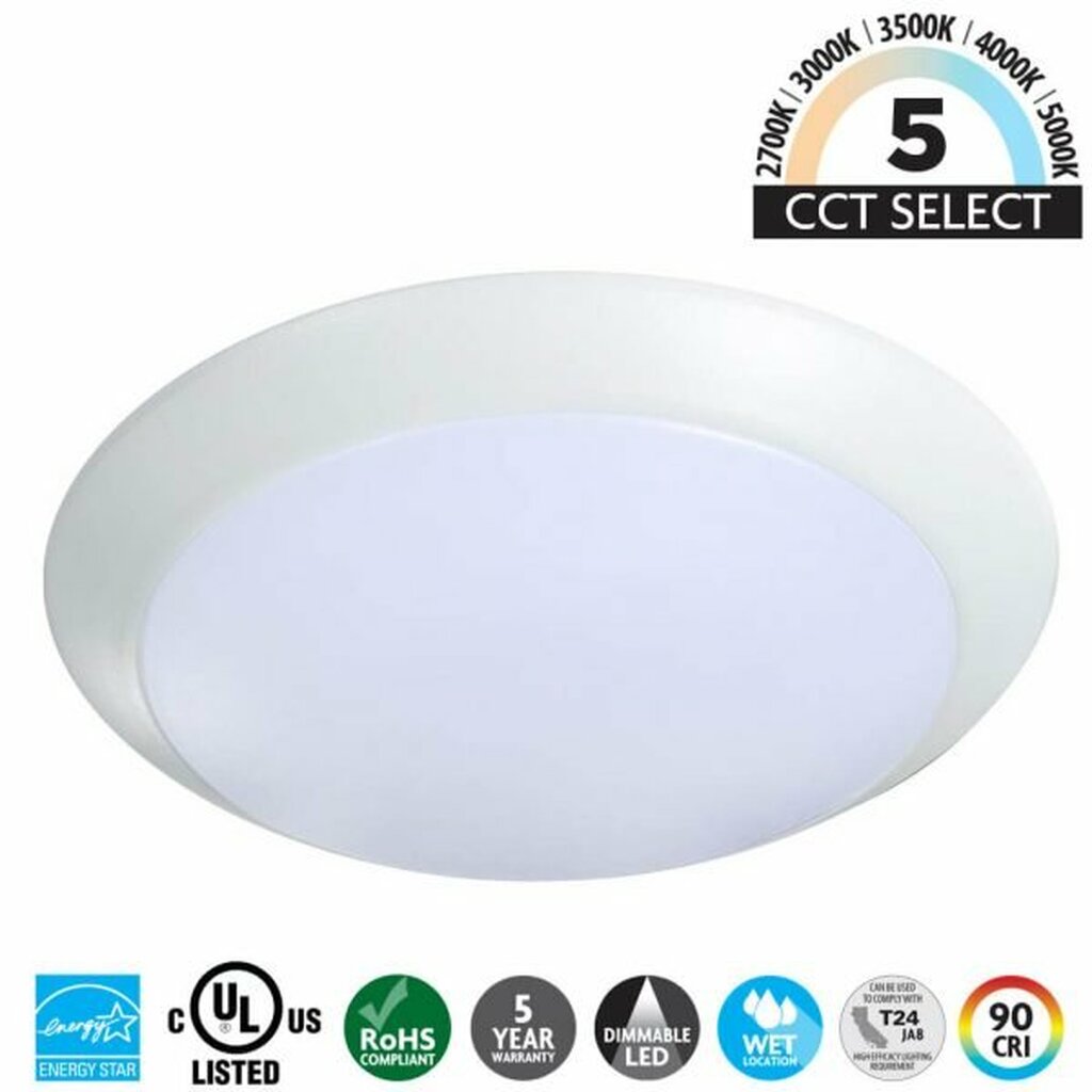 Topaz 70722 8W LED Disk Light Dimmable Fixture Surface Mount - CCT