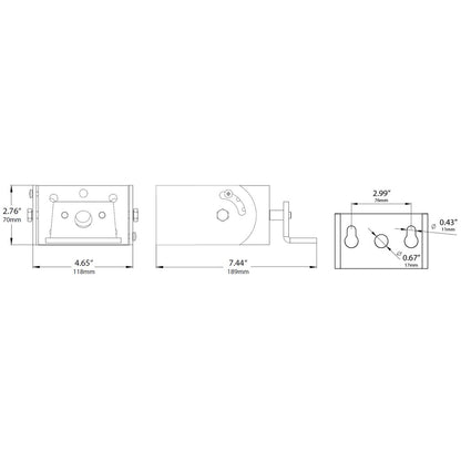 LED One Trunnion for LOC-RGAL & LOC-SPAL Trunnion Mount for LOC-RGAL