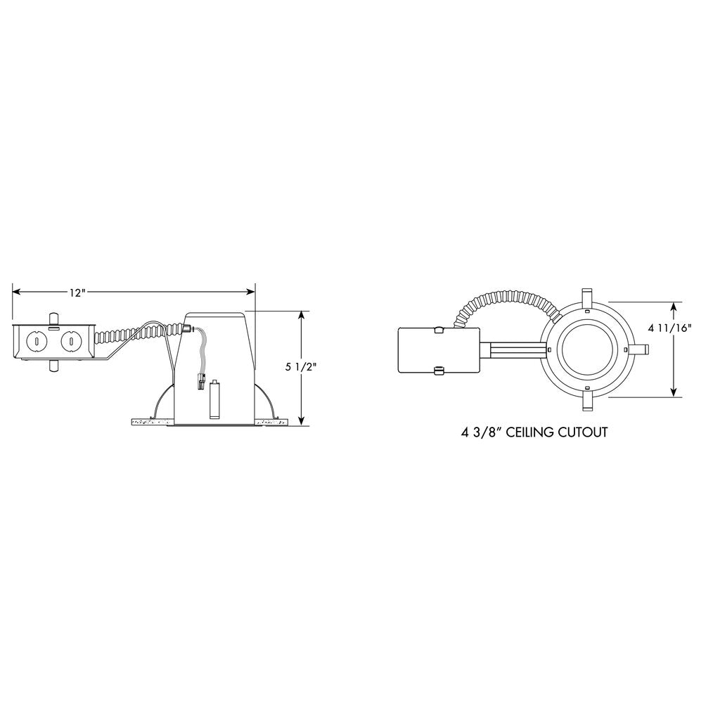 Juno QC4R W G J6 Fixture 4" Quick Connect LED Housing for use with