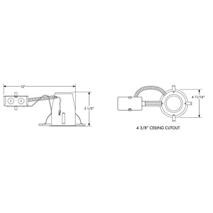 Juno QC4R W G J6 Fixture 4" Quick Connect LED Housing for use with