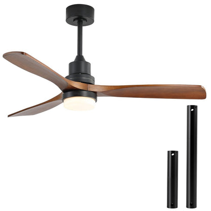 Energetic Lighting CFAN-DC3B52-BK 18W LED Ceiling Fan Fixture 52" 3