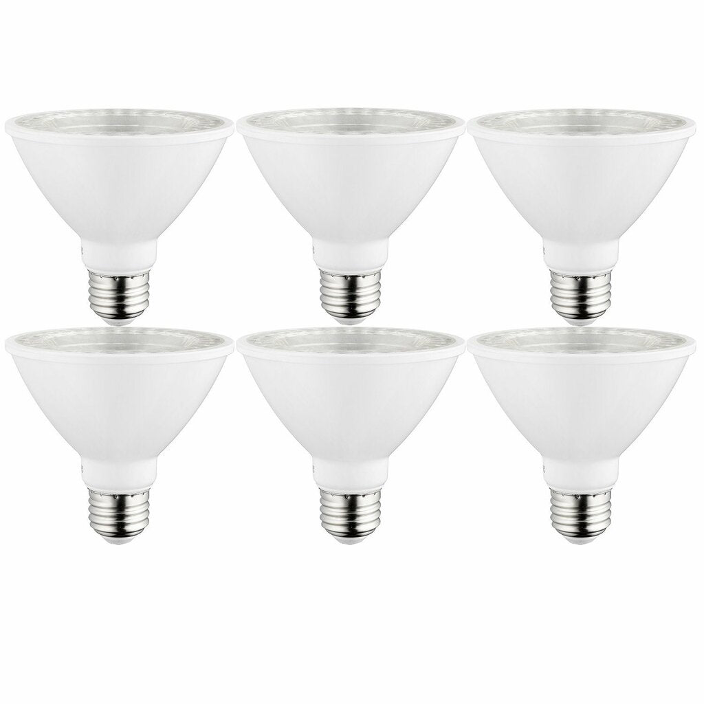 6 pack - Sunlite 40979-SU 9W PAR30 Short LED Light Bulb
