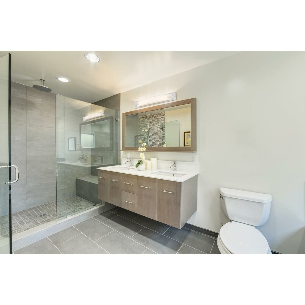 Satco 62-1082 26W LED Vanity Dimmable Fixture Bow 31 in.; Brushed