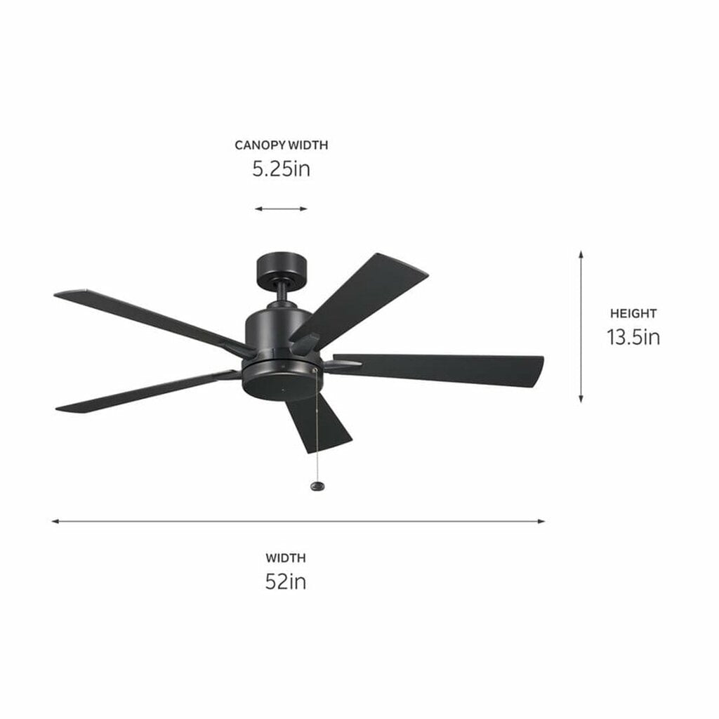 Kichler 330242SBK This Ceiling Fan from the Lucian collection by will