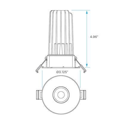Luxrite LR23416 15W LED Dimmable Fixture /URDL2/WFL/5CCT/RD/HO