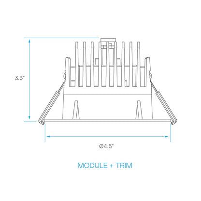 Luxrite LR24951 15W LED Canless Dimmable Fixture /DLMD4/5CCT/D/WFL