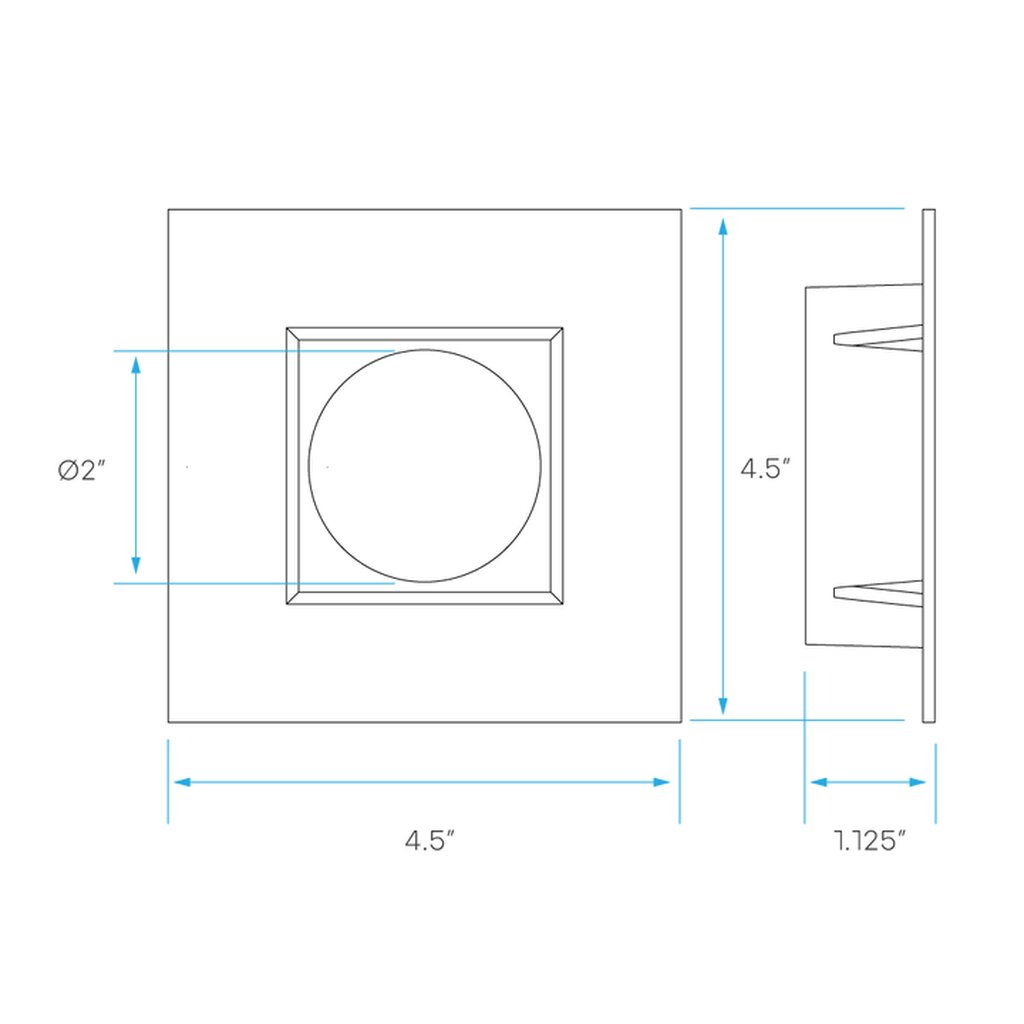 Luxrite LR24964 Square Trim LED /DLMD4/TRIM/SQ/BN