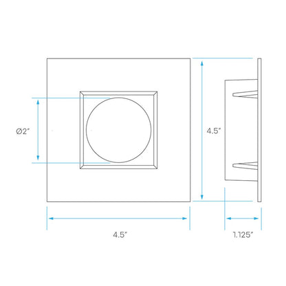 Luxrite LR24964 Square Trim LED /DLMD4/TRIM/SQ/BN