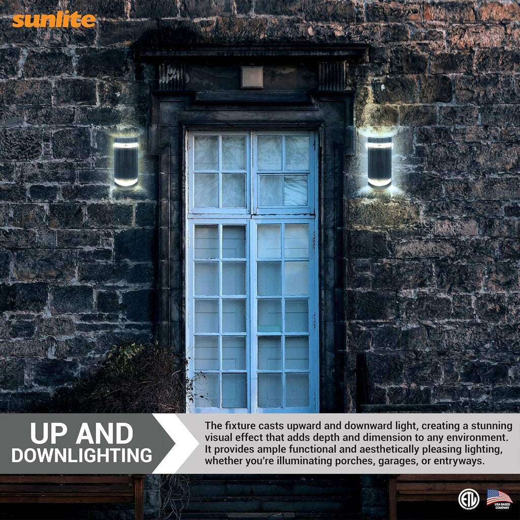 Sunlite 81294-SU 12W LED Dimmable Fixture Half Circle Up/Down Wall