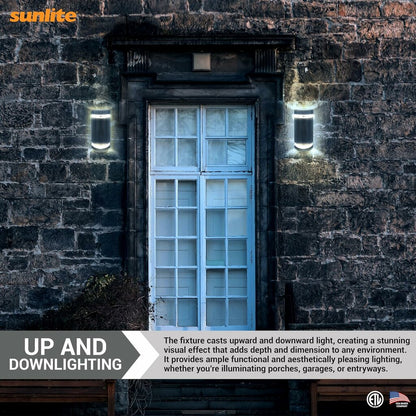Sunlite 81294-SU 12W LED Dimmable Fixture Half Circle Up/Down Wall