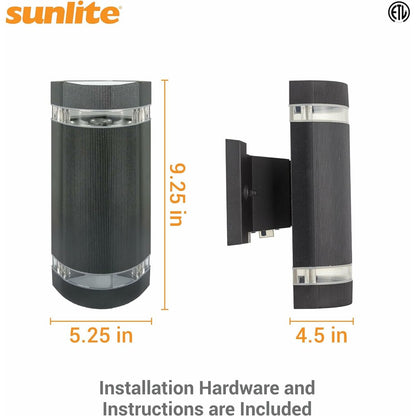 Sunlite 81294-SU 12W LED Dimmable Fixture Half Circle Up/Down Wall