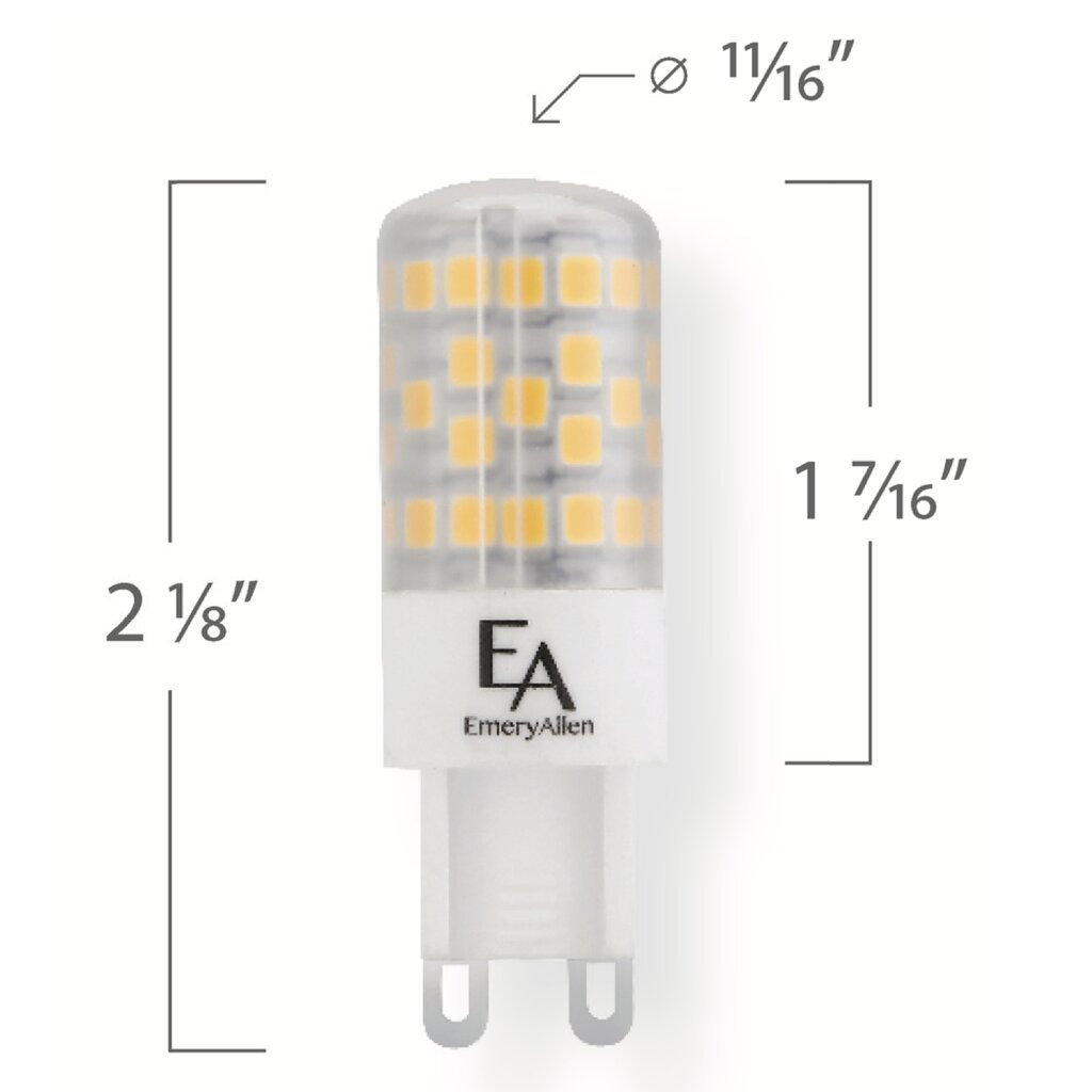 EmeryAllen EA-G9-4.5W-001-279F-D 4.5W Warm White LED Light Bulb