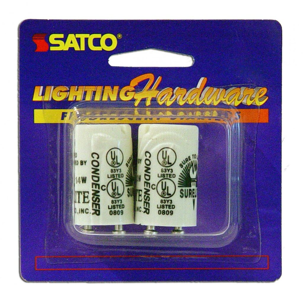 Satco S70/200 Starter 14W/15W/20W Fluorescent S70-200 FS2 STARTER- two