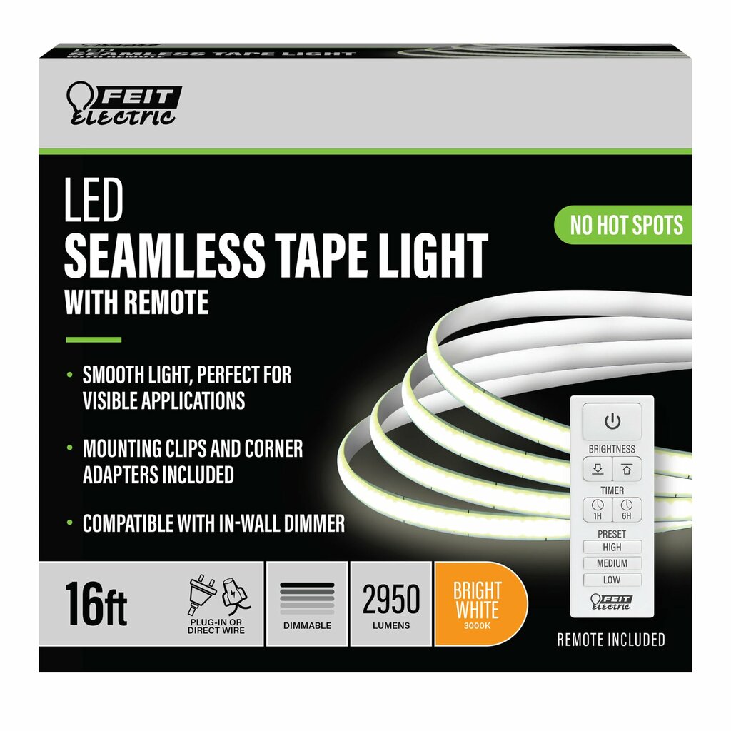 Feit Electric TAPE192/COB/LED 36W LED Tape Light Dimmable Fixture 16