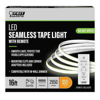 Feit Electric TAPE192/COB/LED 36W LED Tape Light Dimmable Fixture 16