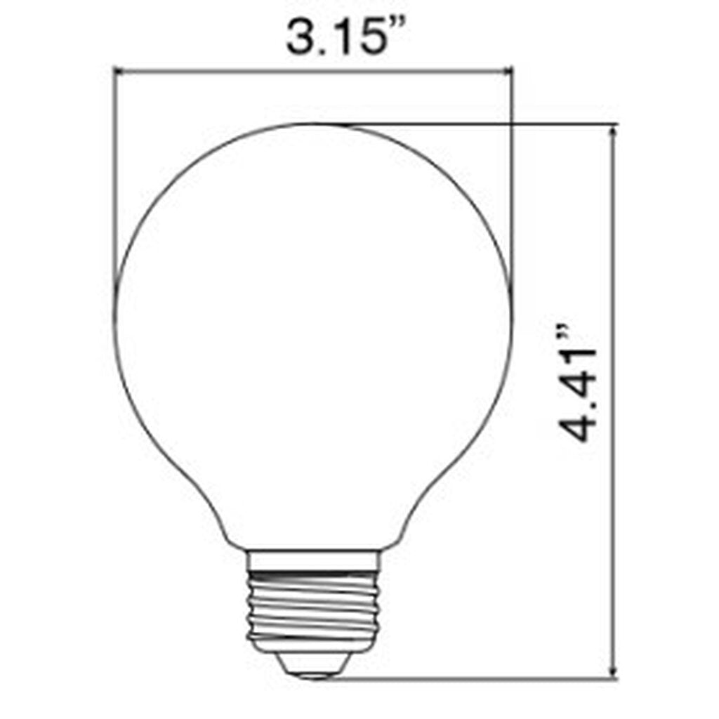 10 pack - LED One G25-60WE-5.5WD27 FIL 5.5W G25 Warm White LED