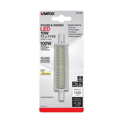 Satco S11222 10W T3 LED Light Bulb
