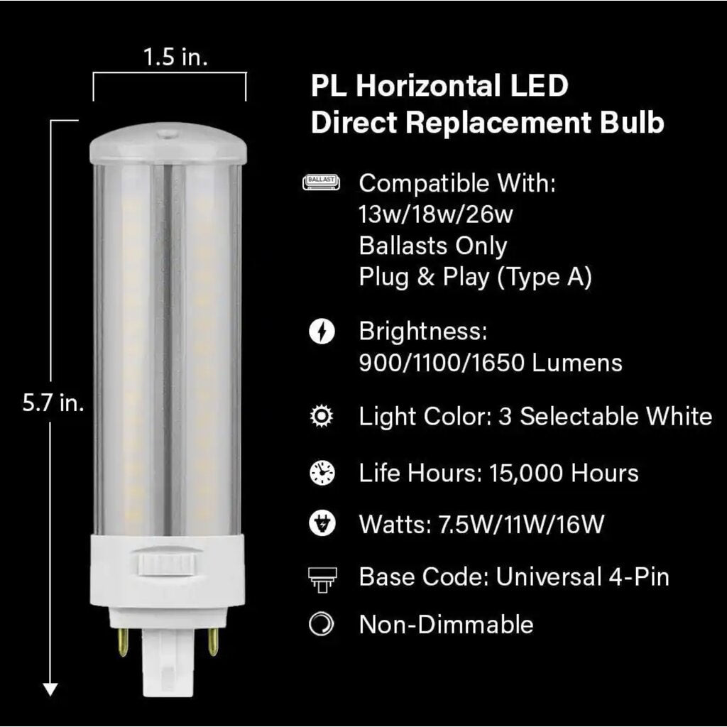 Feit Electric PL26AB/H/CCT/LEDG2 18W CCT LED Light Bulb