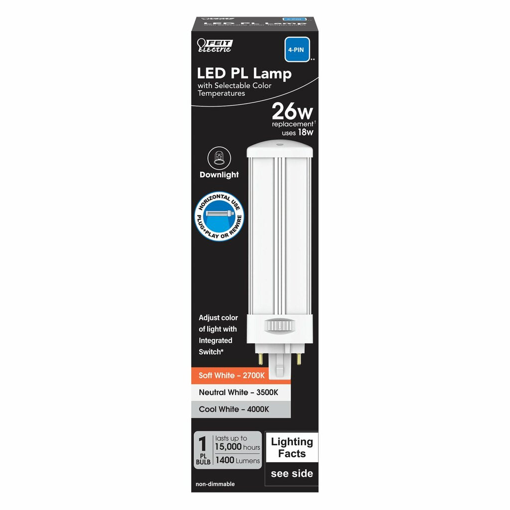 Feit Electric PL26AB/H/CCT/LEDG2 18W CCT LED Light Bulb