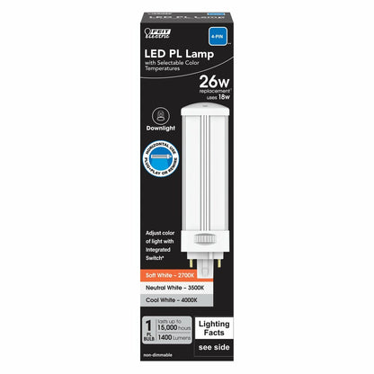 Feit Electric PL26AB/H/CCT/LEDG2 18W CCT LED Light Bulb