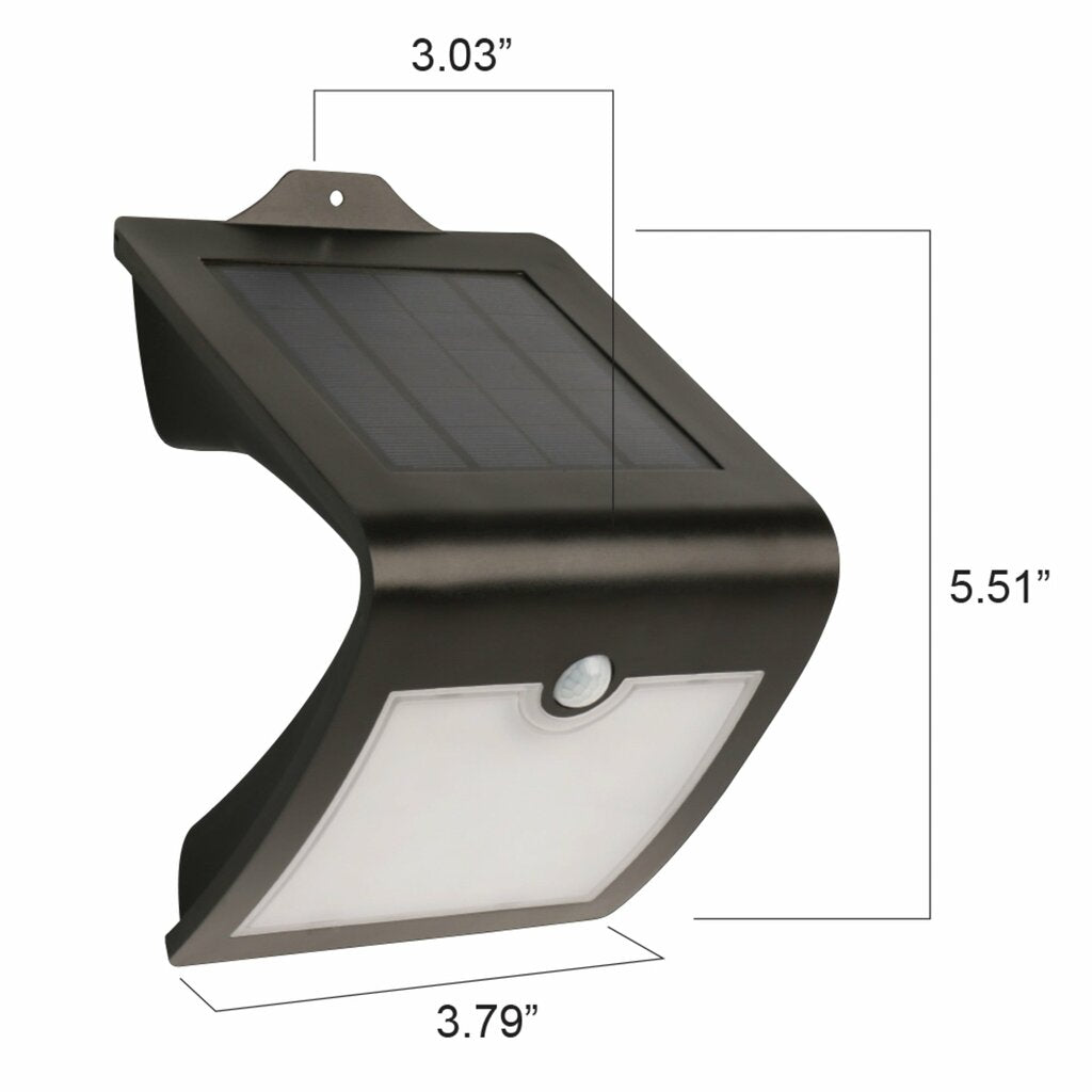 Feit Electric SV6/BLK/SOL 5W LED Fixture Black V-Shape Solar Powered