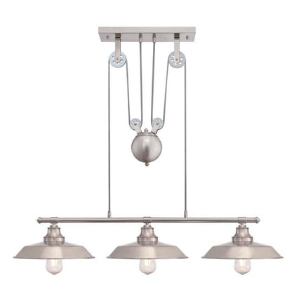 Westinghouse 6369900 Pendant Fixture Iron Hill 3 Light Island Pulle