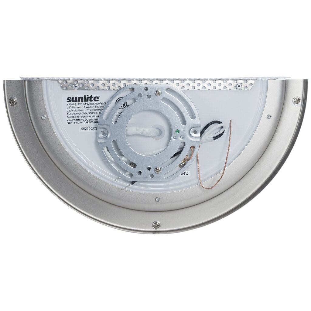 Sunlite 49201-SU 12W LED Dimmable Fixture Half Moon Wall Sconce