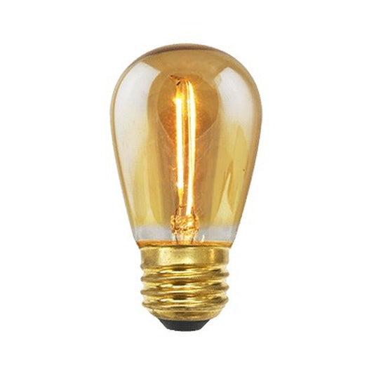 12 pack - Green Creative 36078 1W S14 Amber LED Light Bulb
