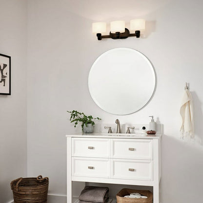Kichler 37514 BK 60W Incandescent LED Vanity Fixture Light 3-Light