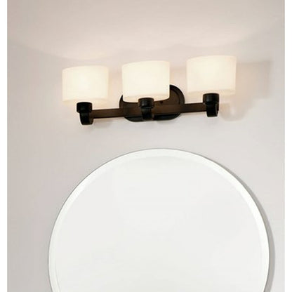 Kichler 37514 BK 60W Incandescent LED Vanity Fixture Light 3-Light
