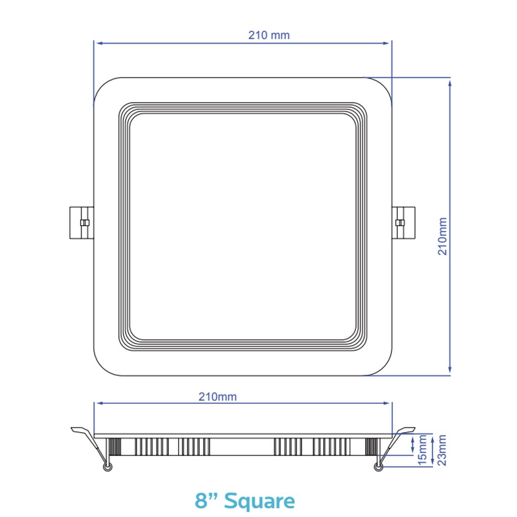Luxrite LR23725 Fixture LED/MINI8/PANEL/27K/SQ Recessed General