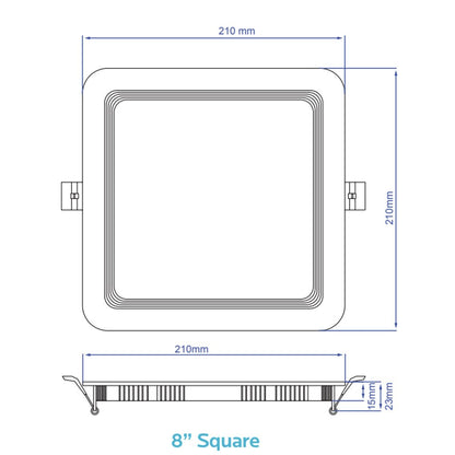 Luxrite LR23725 Fixture LED/MINI8/PANEL/27K/SQ Recessed General
