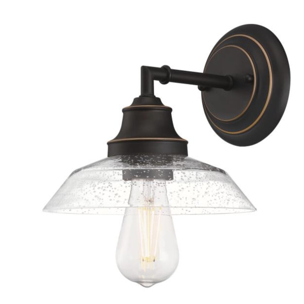 Westinghouse 6116500 Fixture 1Lt Wall ORB w/Highlights w/Clear Seed