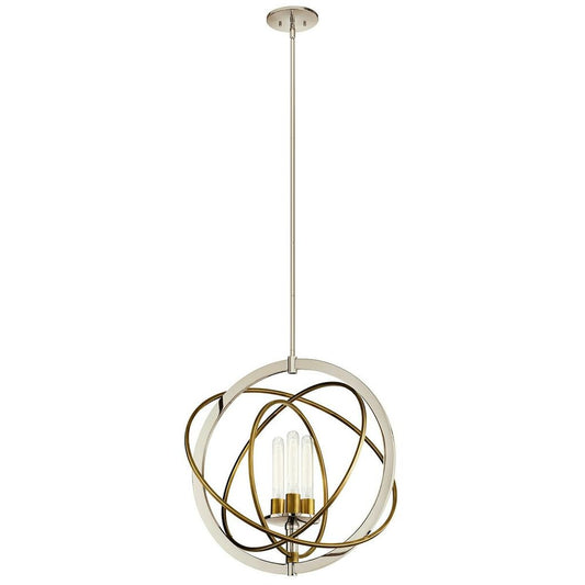 Kichler 44202PN Fixture The 3 light pendant from the Ibis collection