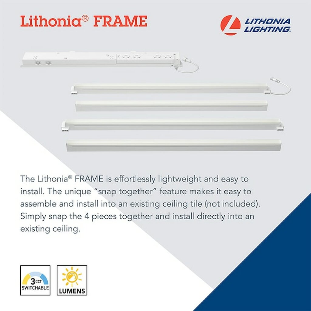 Lithonia LFRM 2X2 ALO3 SWW7 MVOLT M6 LED Frame Fixture Dimmable