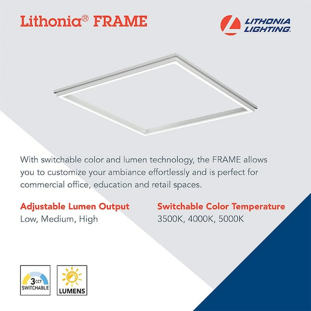 Lithonia LFRM 2X2 ALO3 SWW7 MVOLT M6 LED Frame Fixture Dimmable