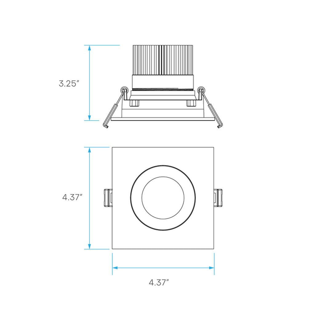 Luxrite LR32181 12W LED Gimbal Dimmable Fixture 4 in. Canless Light