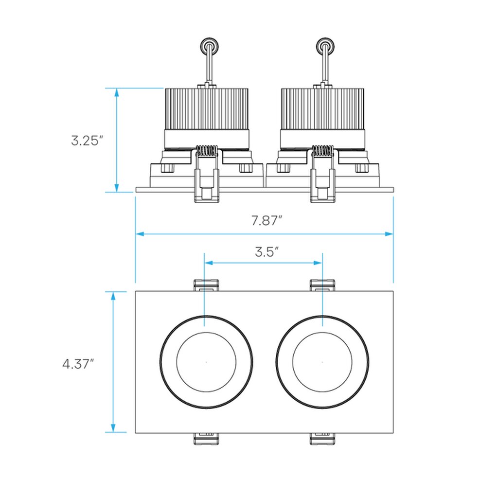 Luxrite LR32184 24W LED Gimbal Dimmable Fixture 7 in. Canless Head