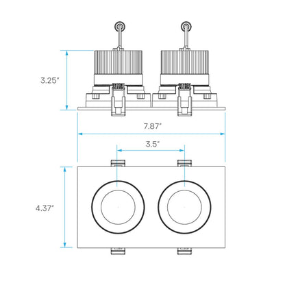 Luxrite LR32184 24W LED Gimbal Dimmable Fixture 7 in. Canless Head