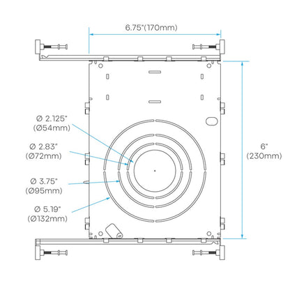 Luxrite LR41004 Mounting Plate LED MP-UNV-2/2.75/3.75/5