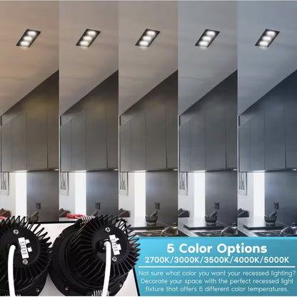 Luxrite LR32186 36W LED Gimbal Dimmable Fixture 11 in. Canless 3 Head