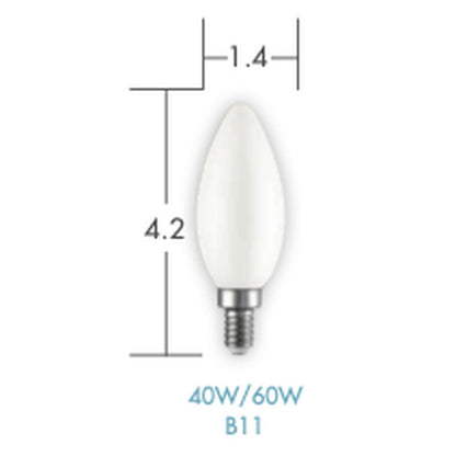 12 pack - TCP FB11D60FRGL1 5W B11 MULTI LED Light Bulb
