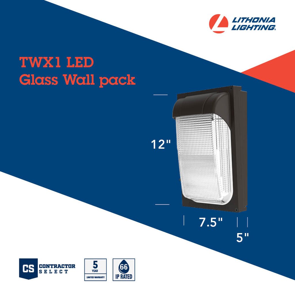 Lithonia TWX1 LED ALO 50K MVOLT DDBTXD LED Fixture Wall Pack